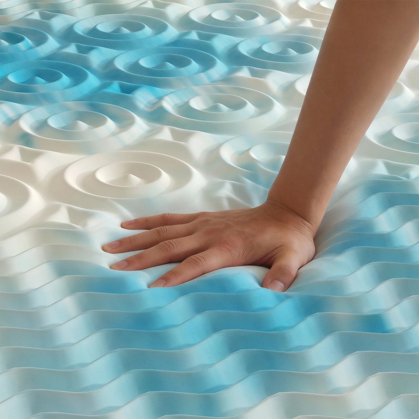 JHK Cooling Gel Memory Foam Mattress Topper With 5-Zone Relief