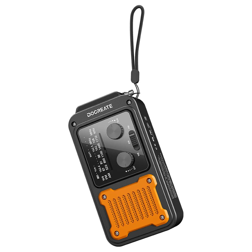 Rechargeable Emergency Radio With Flashlight And USB Power Bank