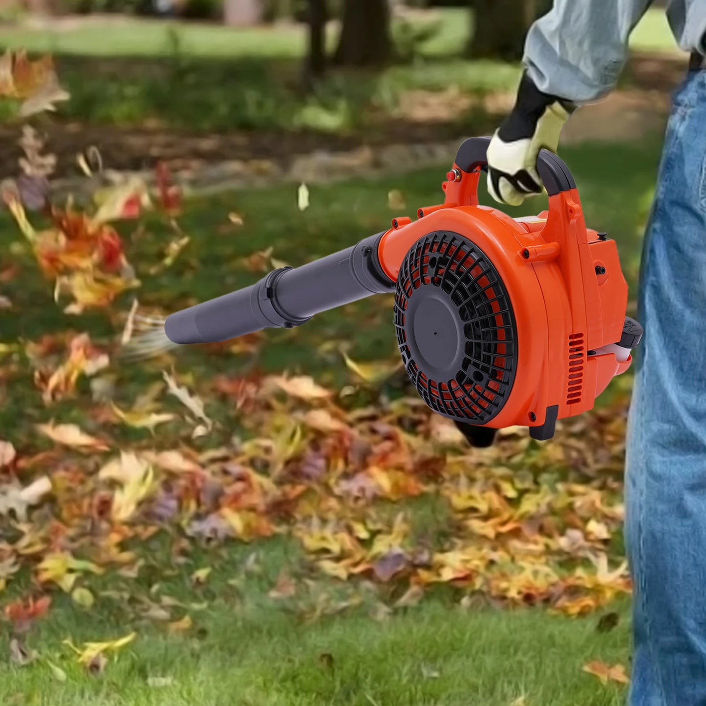 Gas Leaf Blower 25.4cc 2 Stroke Handheld Yard Cleanup Tool