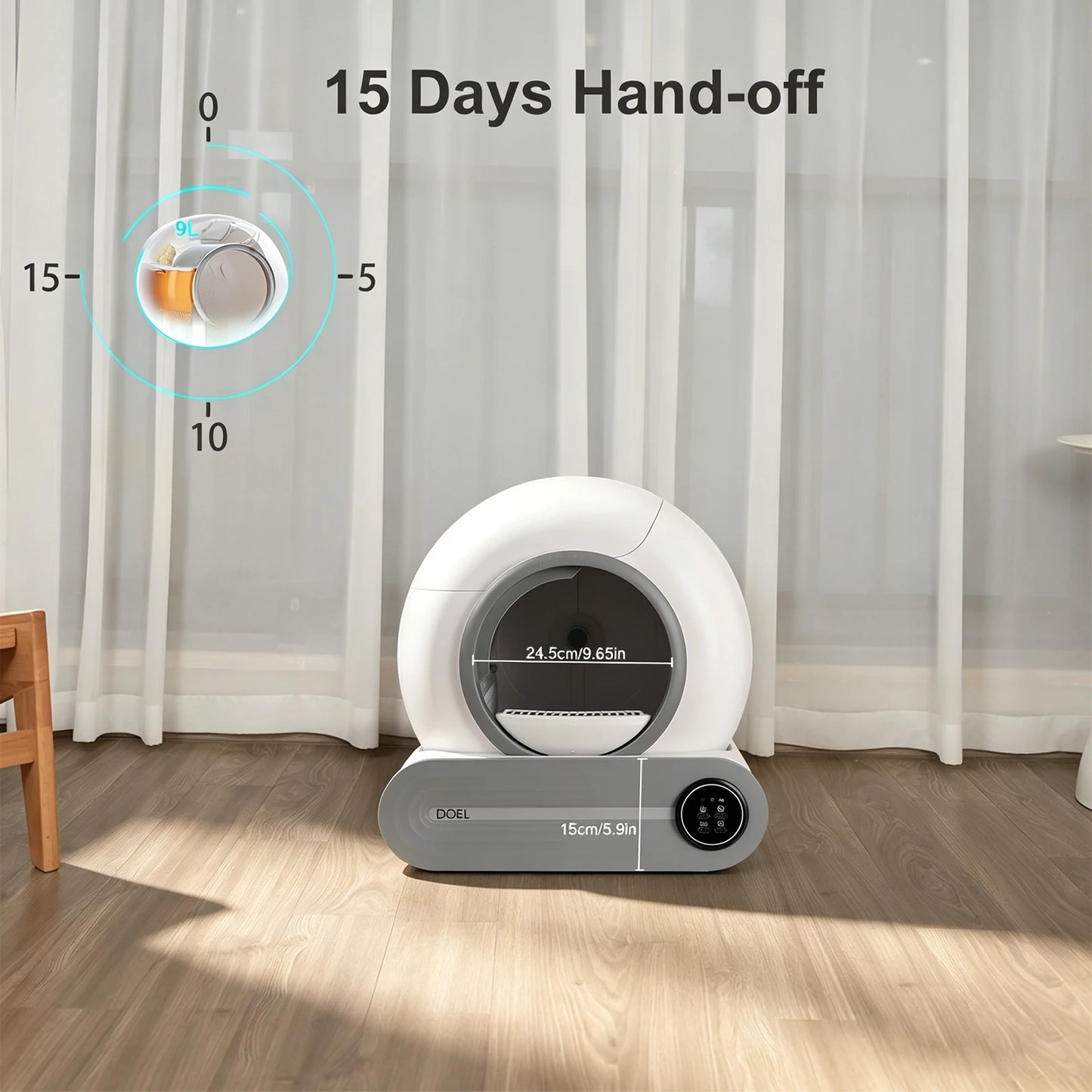 DOEL Automatic Self-Cleaning Litter Box With App Control For Multi-Cat