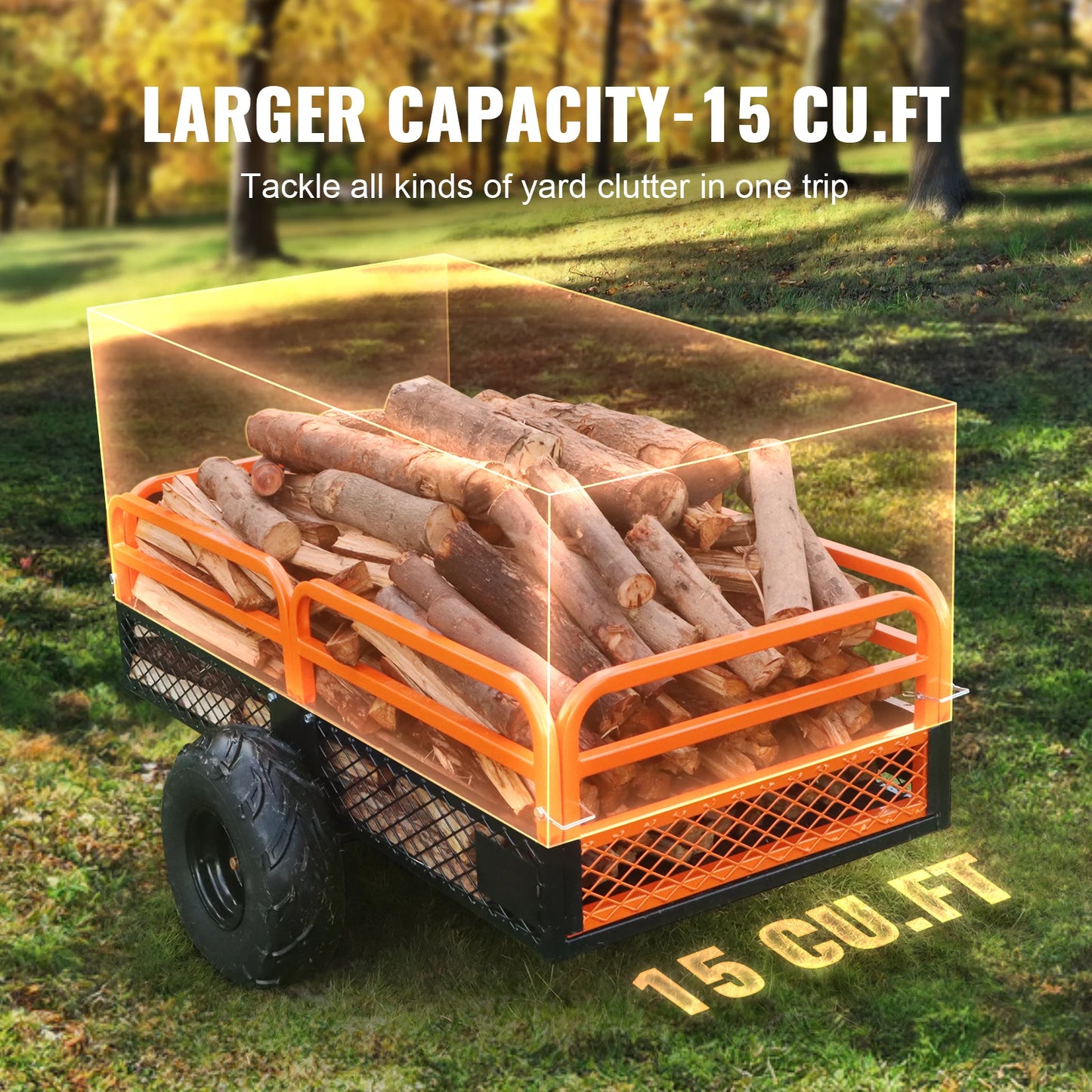 Heavy Duty Steel ATV Dump Trailer Removable Sides