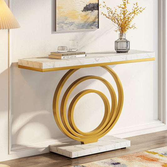 Tribesigns Modern Geometric Entryway Console Accent Table
