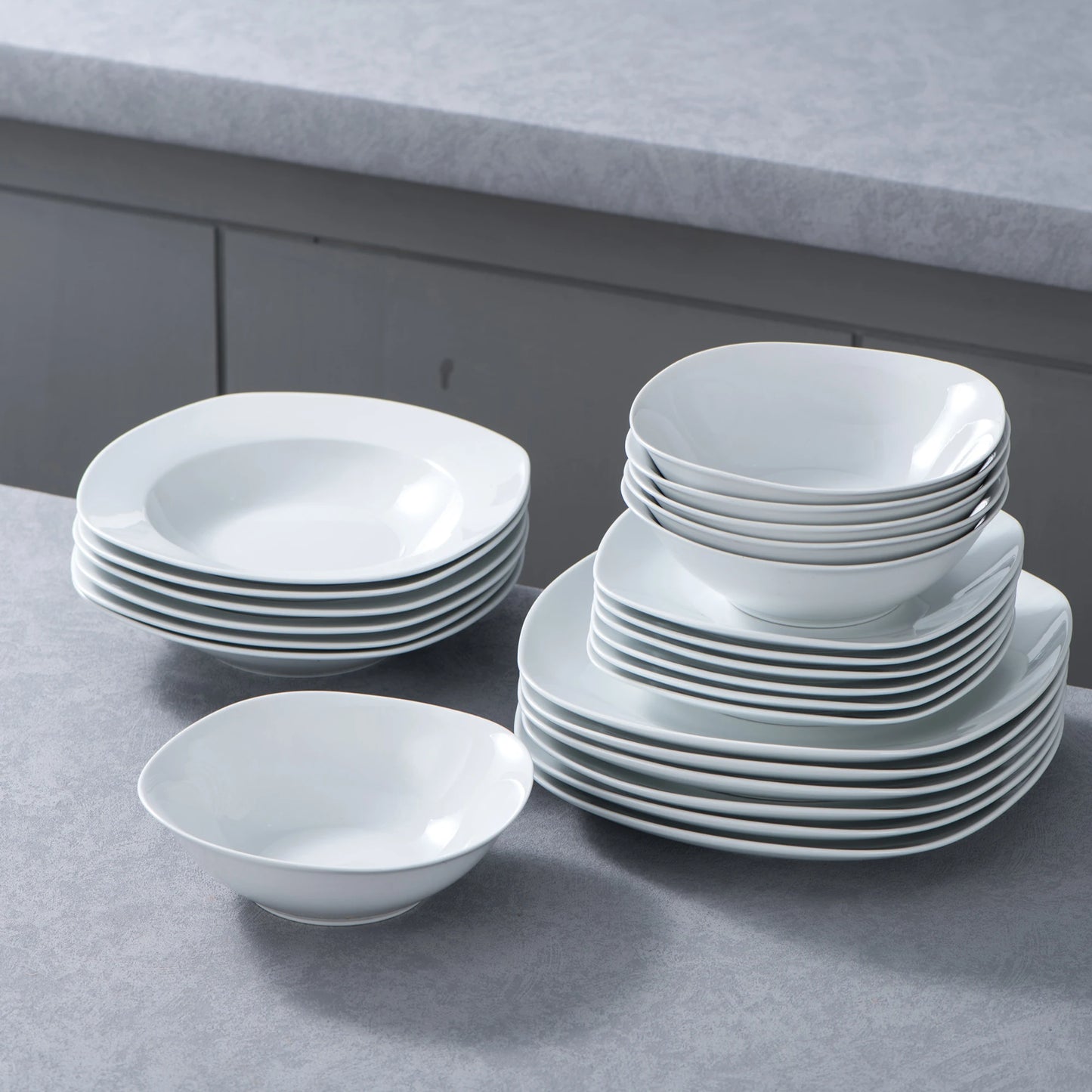 Malacasa Elisa 24 Piece Ceramic Dinnerware Set For Six