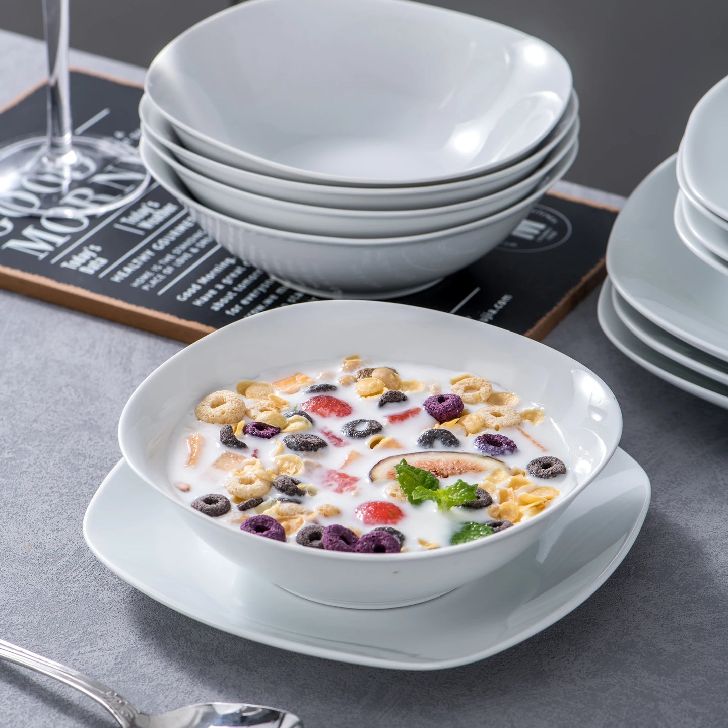 Malacasa Elisa 24 Piece Ceramic Dinnerware Set For Six