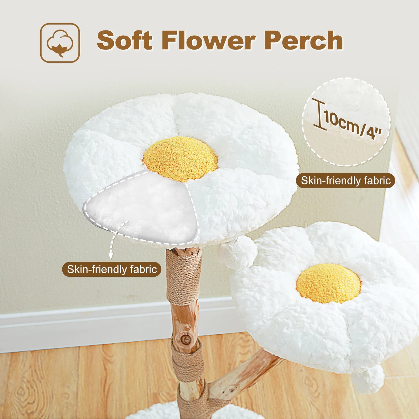 PAWZ Road Flower Cat Tree Indoor Wood Tower With Perches