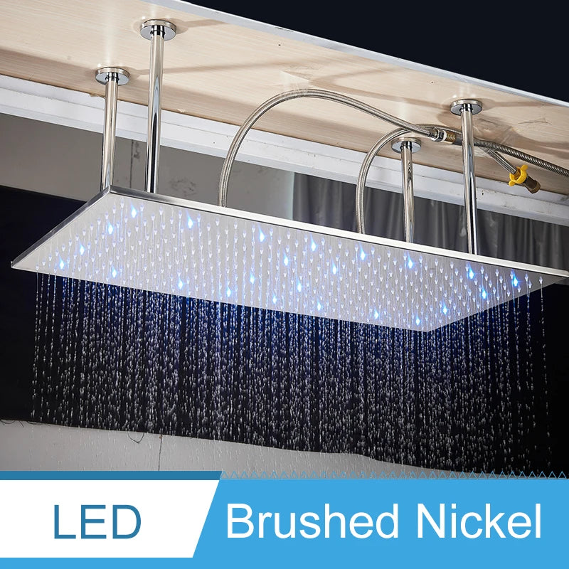 Shinesia LED Bathroom Shower System Ceiling Mounted Rainfall
