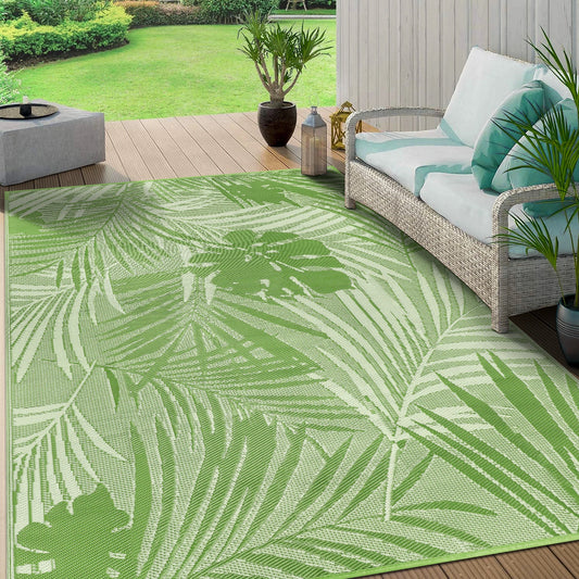 Recycled Plastic Straw Outdoor Rug Waterproof Patio Carpet
