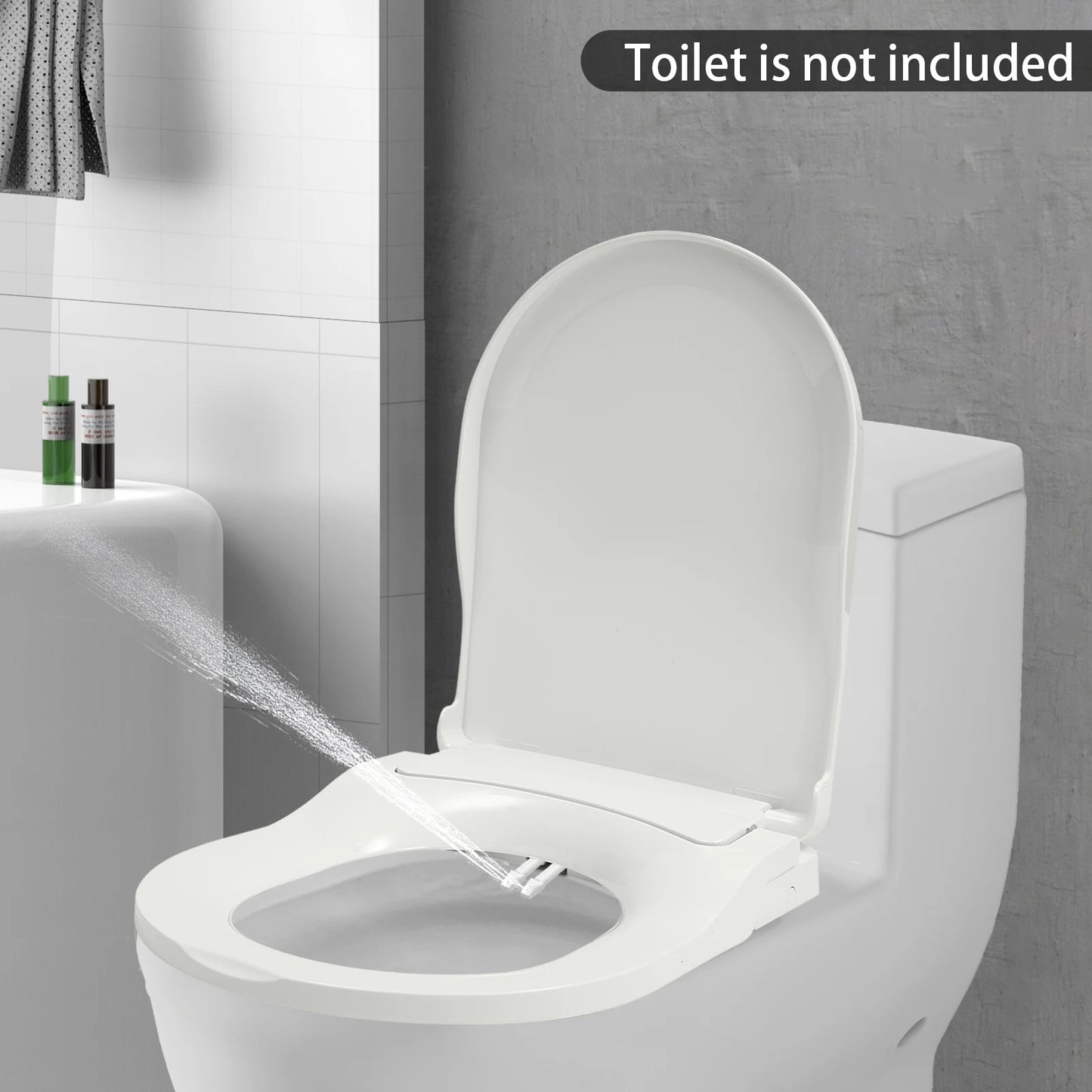 Non Electric Dual Nozzle Bidet Seat For Elongated Toilets