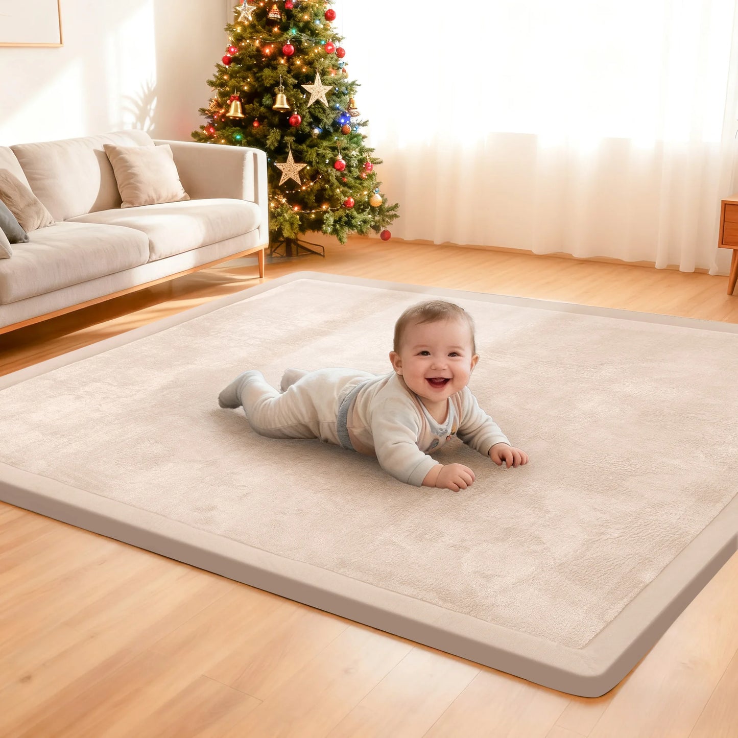 Huloo Sleep Non-Slip Baby Play Rug With Memory Foam