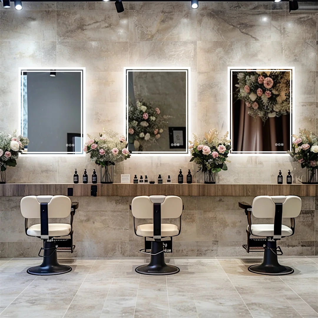 LUVODI LED Backlit Frameless Defog Bathroom Mirror