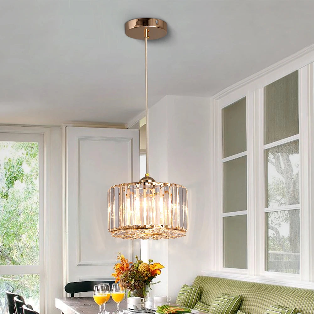 GreeLustr Luxury Led Crystal Pendant Ceiling Light For Bedroom Dining