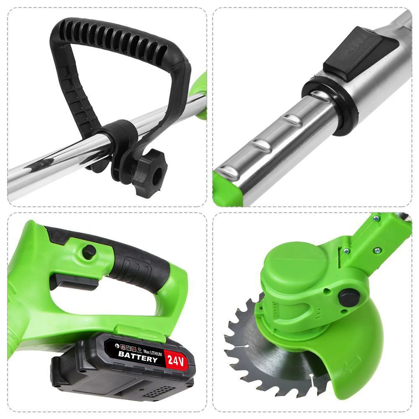 Cordless 2in1 Weed Trimmer And Grass Cutter Brushless Motor