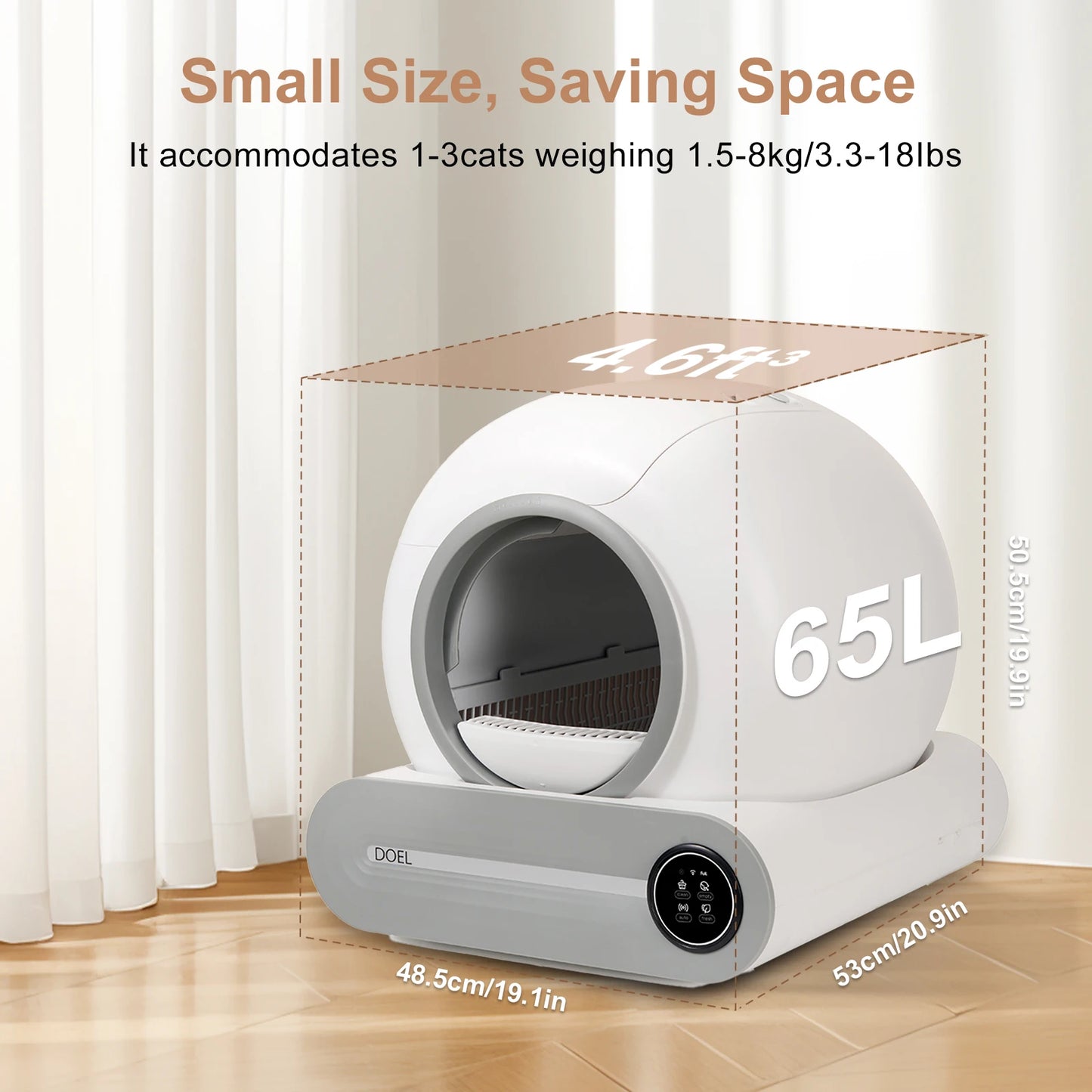 DOEL Automatic Self-Cleaning Litter Box With App Control For Multi-Cat
