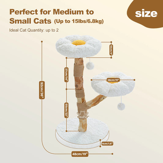 PAWZ Road Flower Cat Tree Indoor Wood Tower With Perches