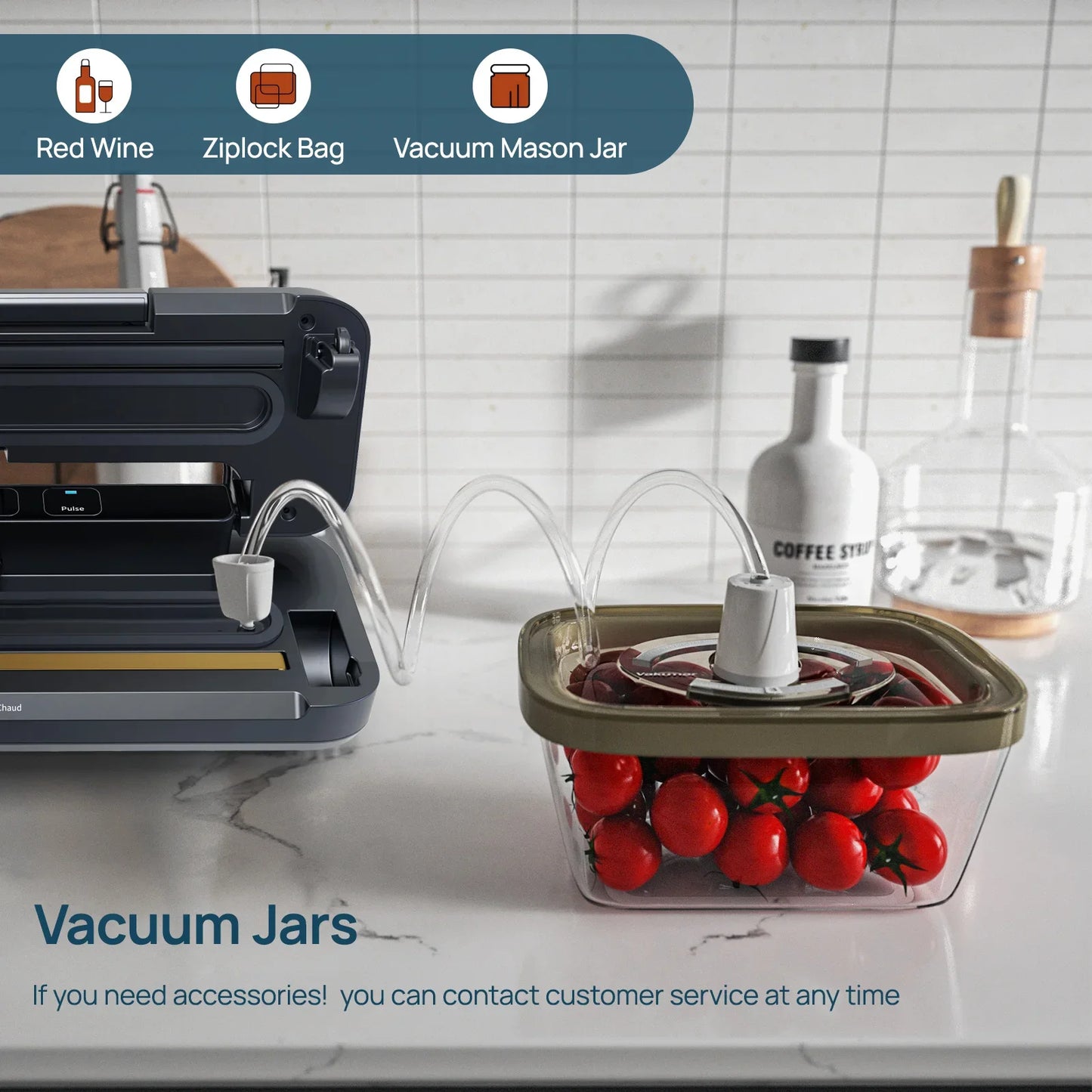 Vakumar Automatic Vacuum Sealer Machine For Sous Vide Household Use