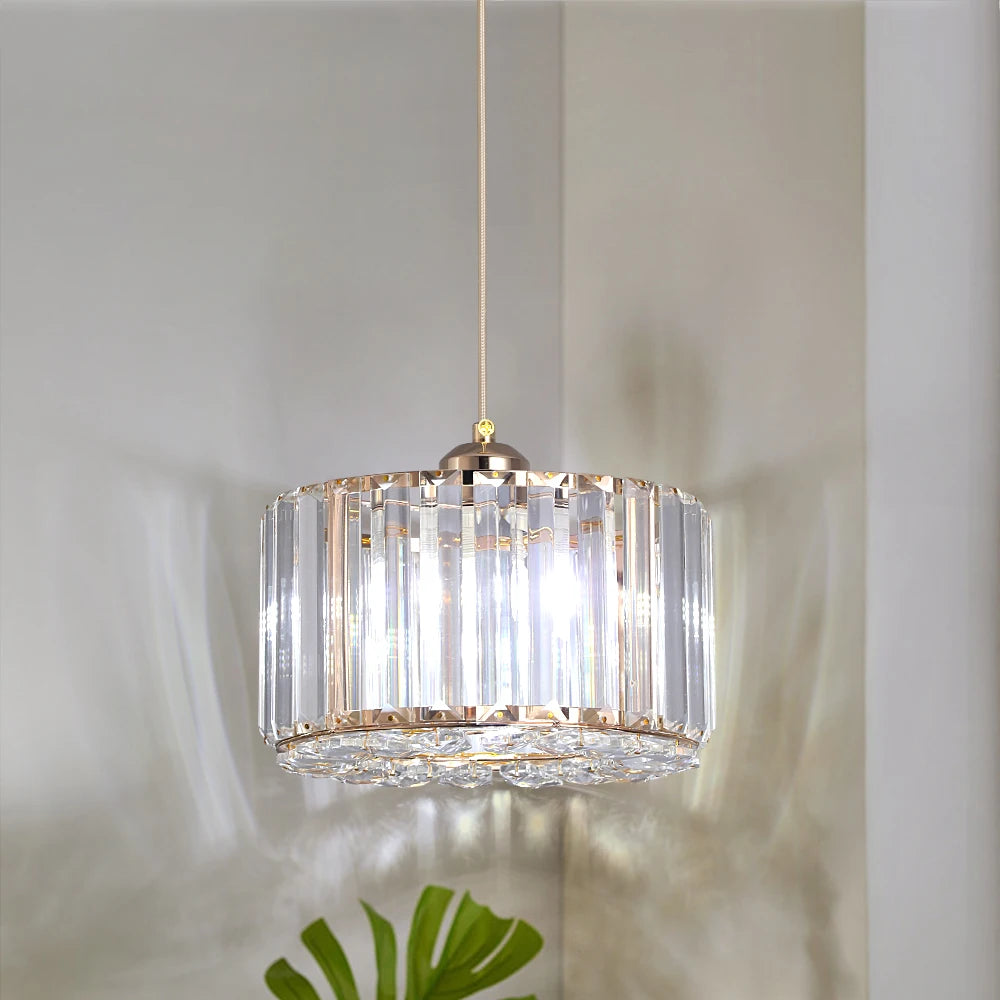 GreeLustr Modern Led Crystal Pendant Chandelier Ceiling Light