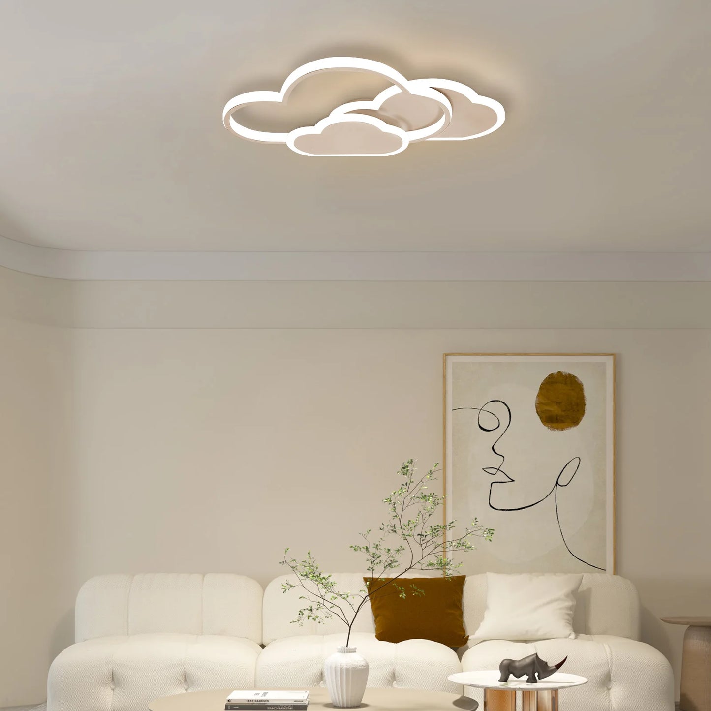 Modern Led Cloud Ceiling Light 42W Chandelier For Bedroom Living Room