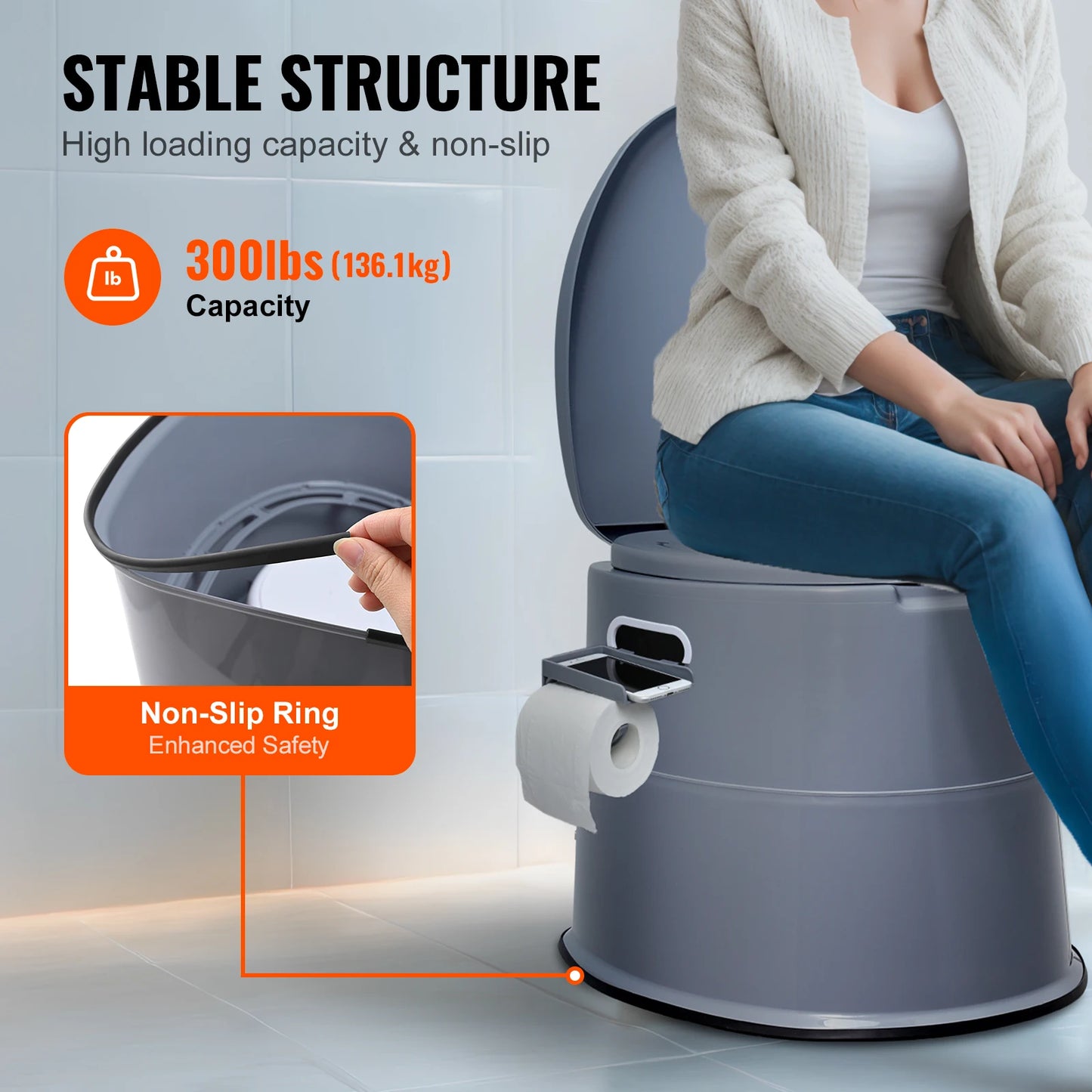 SucceBuy Portable Gravity Toilet For Outdoor Camping Travel