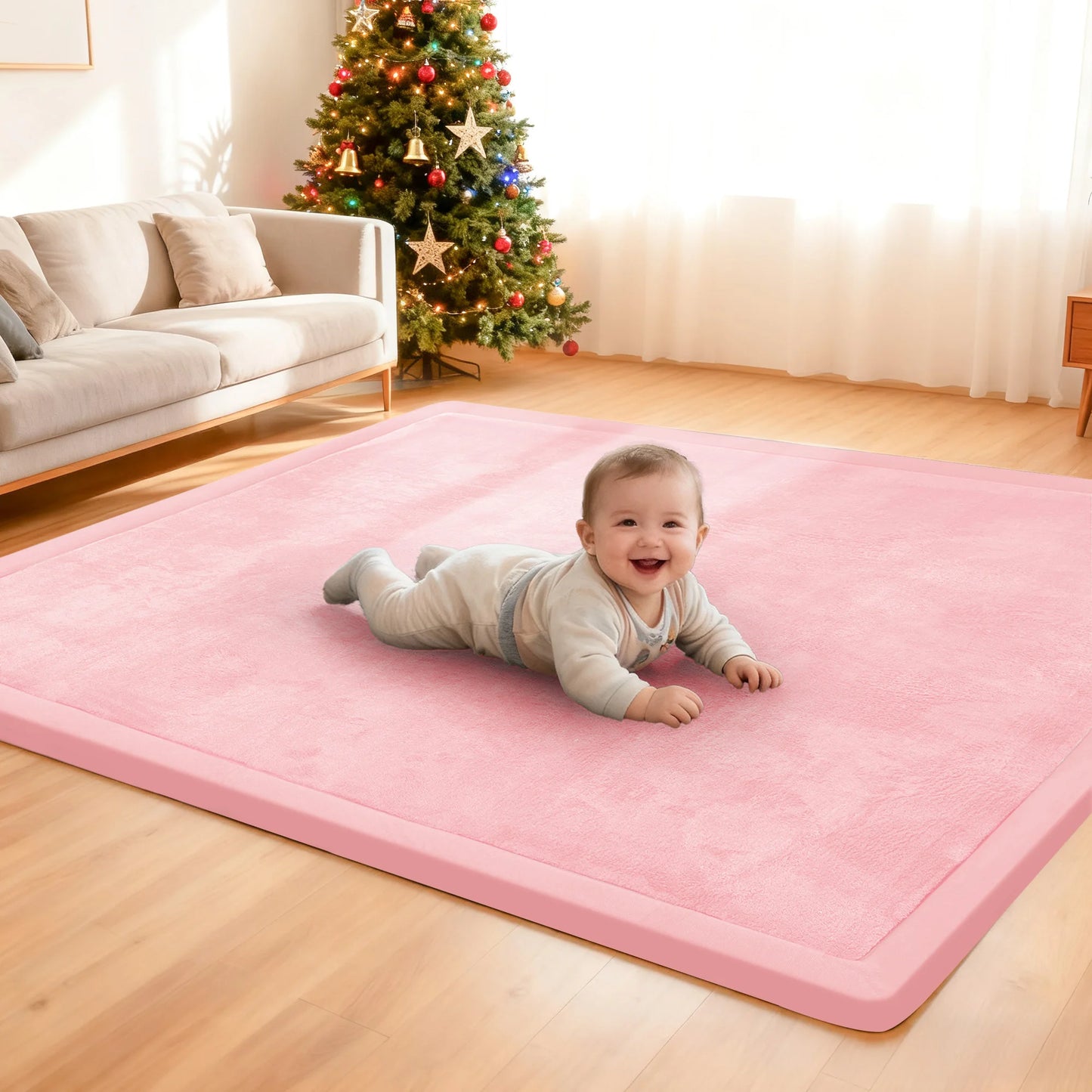 Huloo Sleep Non-Slip Baby Play Rug With Memory Foam