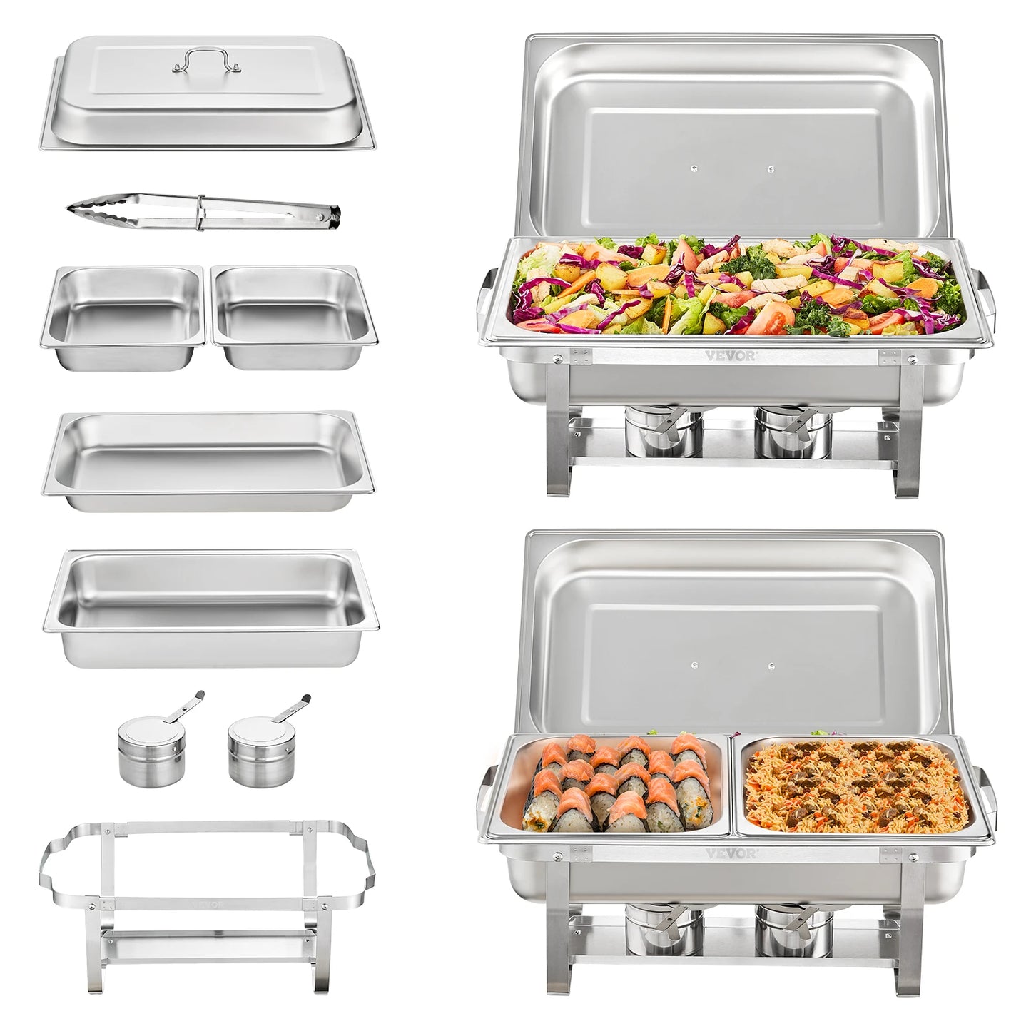 SucceBuy Commercial Chafing Dish Buffet Catering Food Warmer Set