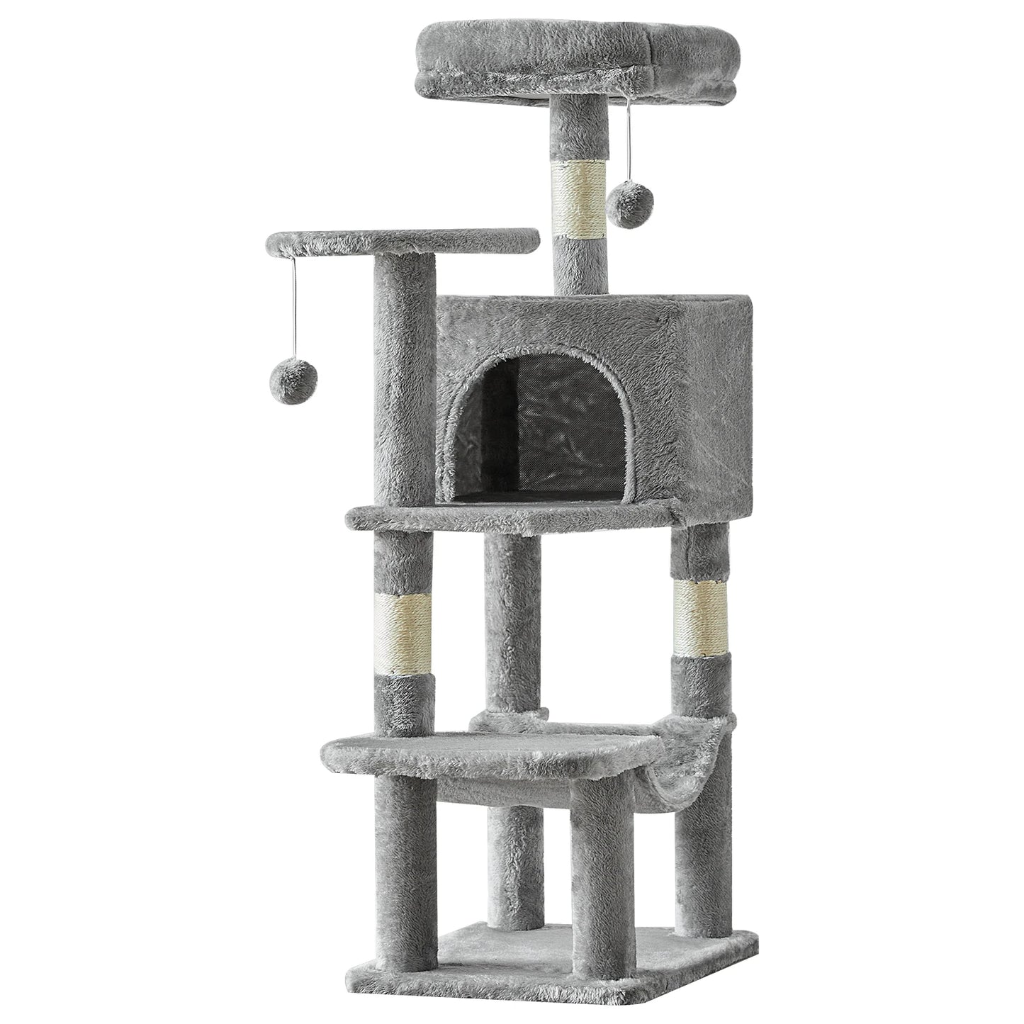 Jhk Multi Tier Cat Tree With Natural Sisal Scratching Posts