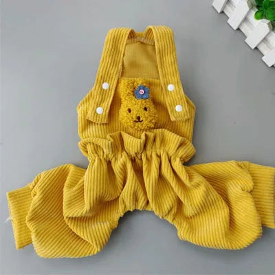 Cute Dog Jumpsuit Overalls For Dogs Soft Polyester Fabric