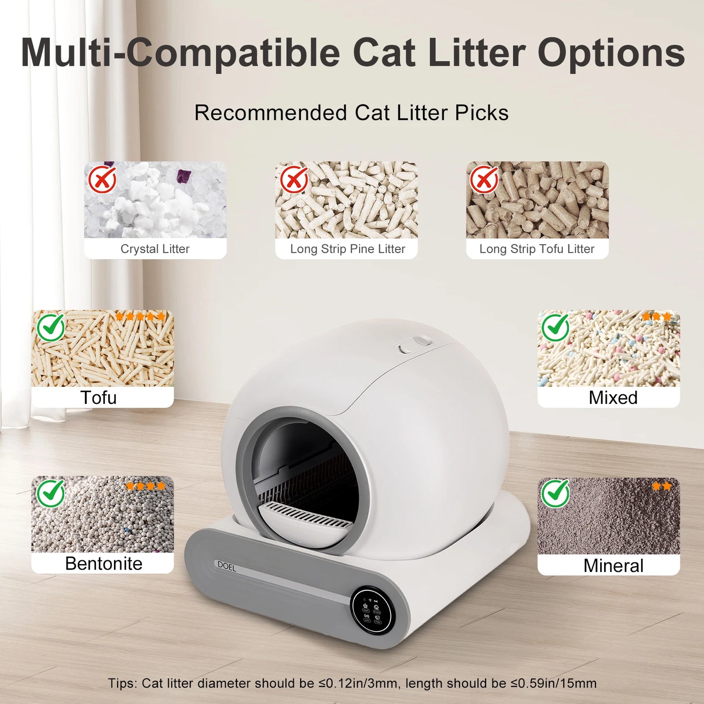 DOEL Automatic Self-Cleaning Litter Box With App Control For Multi-Cat