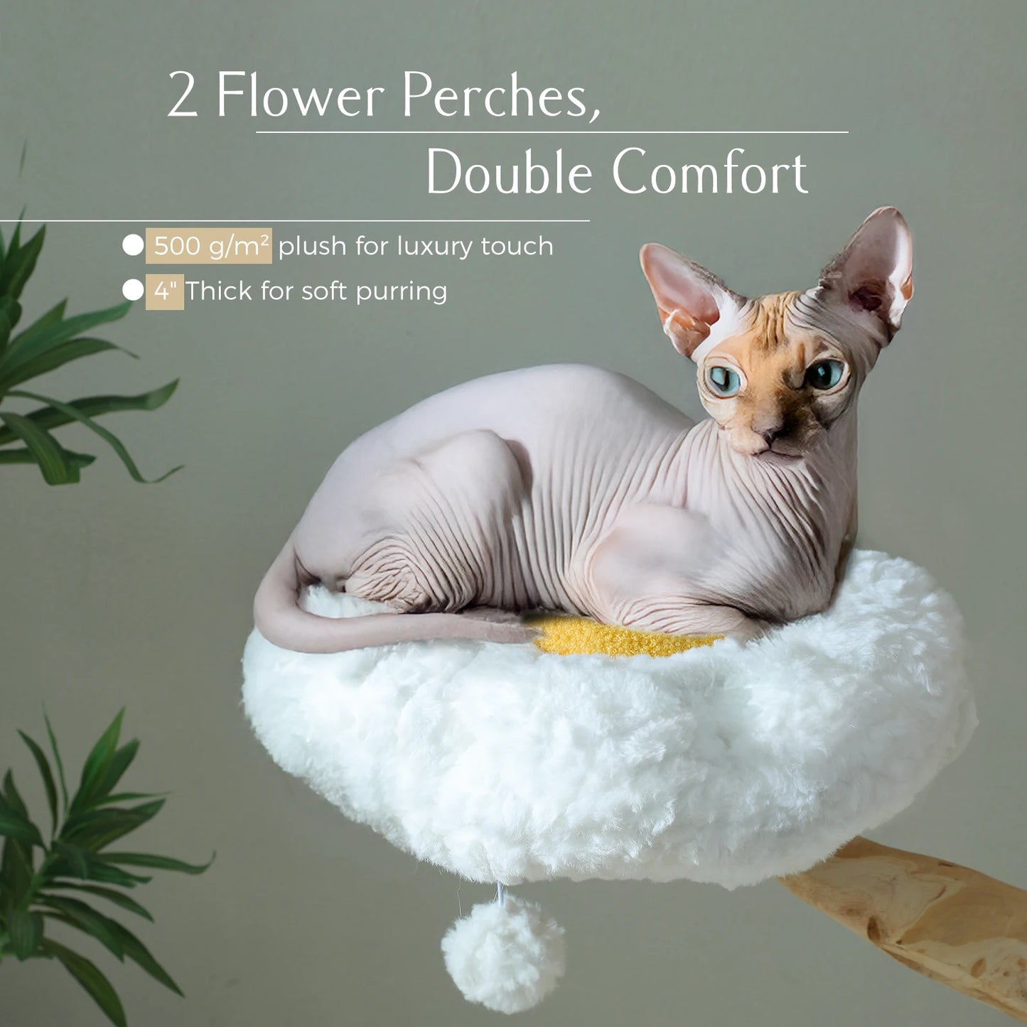 PAWZ Road Cat Tree Tower With Sisal Scratching Post Bed