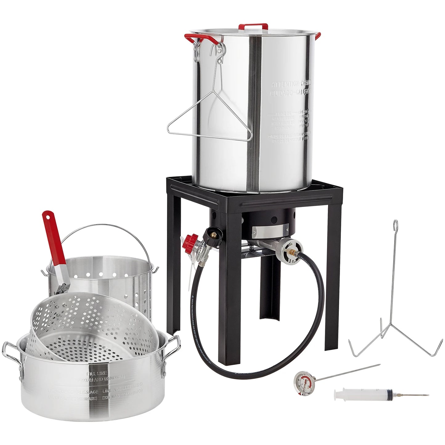 SucceBuy Complete Propane Turkey Fryer Kit With Boiler And Steamer Set