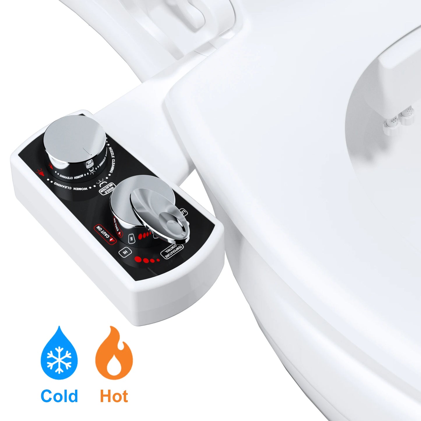 Hibbent Dual Nozzle Bidet Attachment With Adjustable Water Pressure