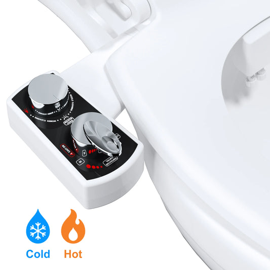 Hibbent Dual Nozzle Bidet Attachment With Adjustable Water Pressure